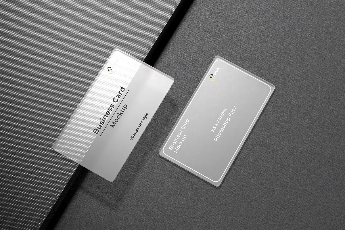 Transparent Business Card Mockup, an Advertising Mockup by Graphicbars (Photo 6 of 13)