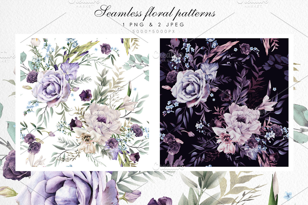 WATERCOLOR BUNDLE Peonies & Roses, an Illustration by ollalya (Photo 23 of 101)