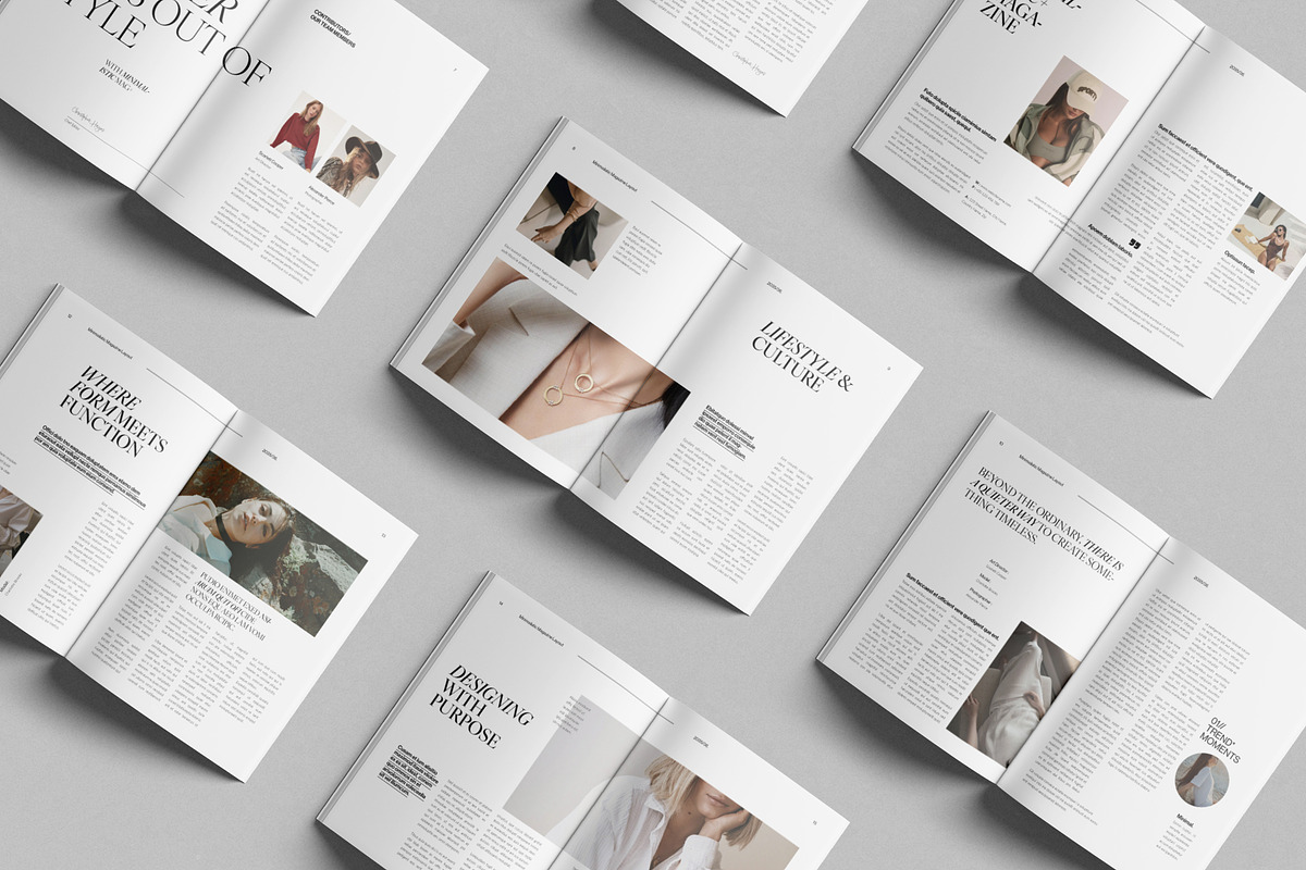 Minimalistic Magazine Template, a Magazine Template by DesignCrest (Photo 12 of 18)