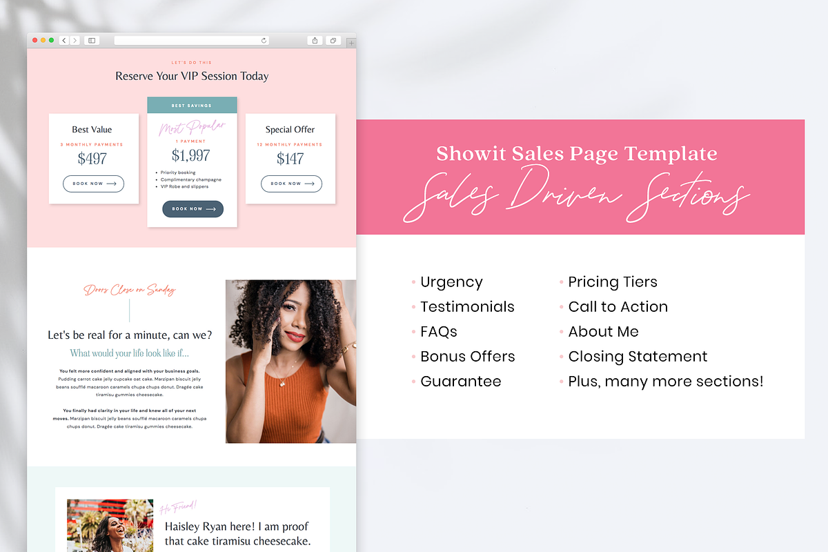 Sales Landing Page for Coaches, a Landing Page Template by Sugar Studios (Photo 3 of 4)