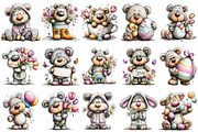 Whimsical Easter Teddy Bear Clipart, an Illustration by OK Design (Thumbnail 3 of 6)