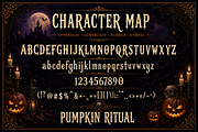 Pumpkin Ritual - Modern Halloween, a Blackletter Font by overlaytemplates (Thumbnail 4 of 5)