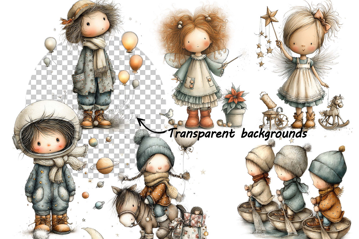 Storybook Nativity kids Clipart, an Illustration by one-touch (Photo 8 of 8)