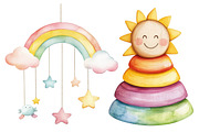 Pastel Baby Clipart, a Seasonal Illustration by CitraGraphics (Thumbnail 3 of 6)