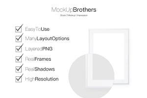 Metal Frame Set Mockup Movable