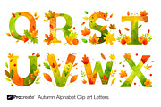 Autumn Alphabet Clipart – Hand-Paint, an Object Illustration by crafty (Thumbnail 7 of 13)