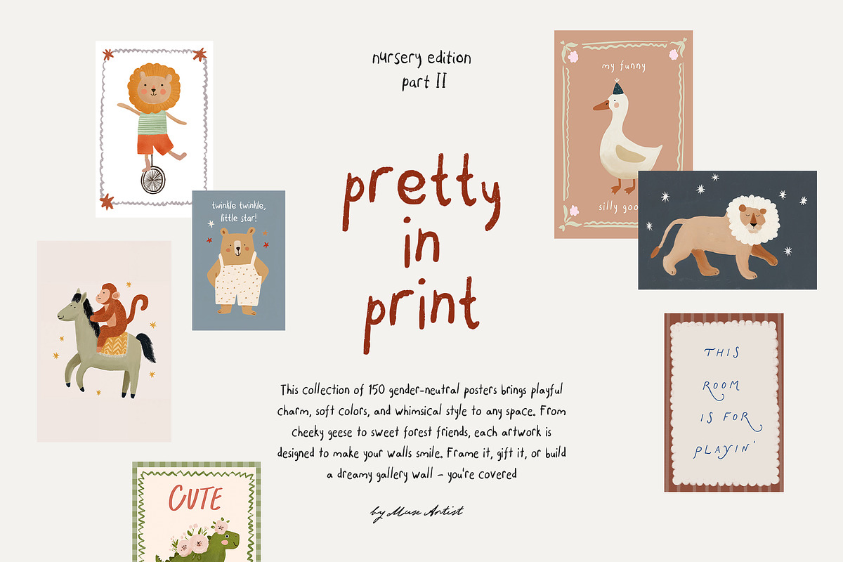 Pretty in Print - 150 Kids Posters, a Background Graphic by Muse Artist (Photo 2 of 16)