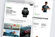 SmartWatch Landing Page-Framer HTML, a Landing Page Template by Simona Meleca (Thumbnail 1 of 3)
