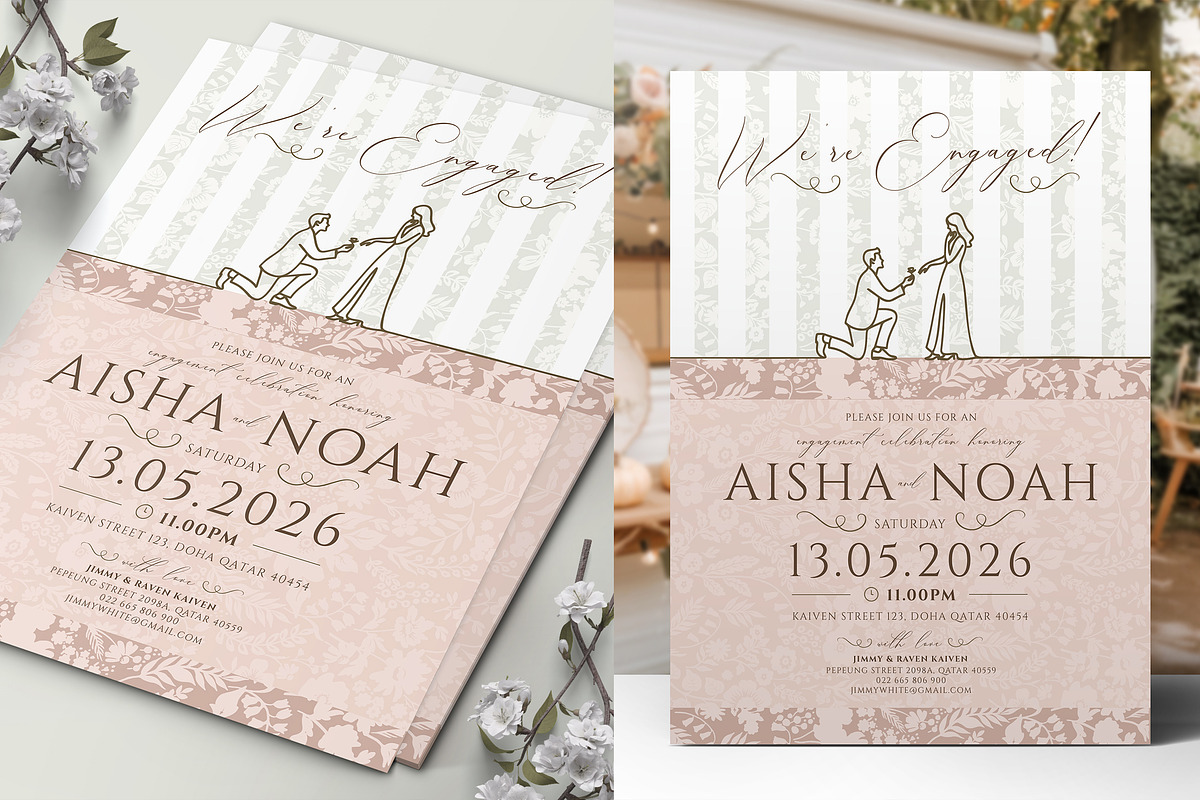 Engage Invitation, an Invitation Template by Aarley Kaiven (Photo 1 of 2)