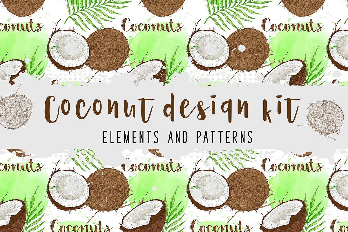 Coconut Design Kit, a Decorative Illustration by Artspace (Photo 1 of 6)