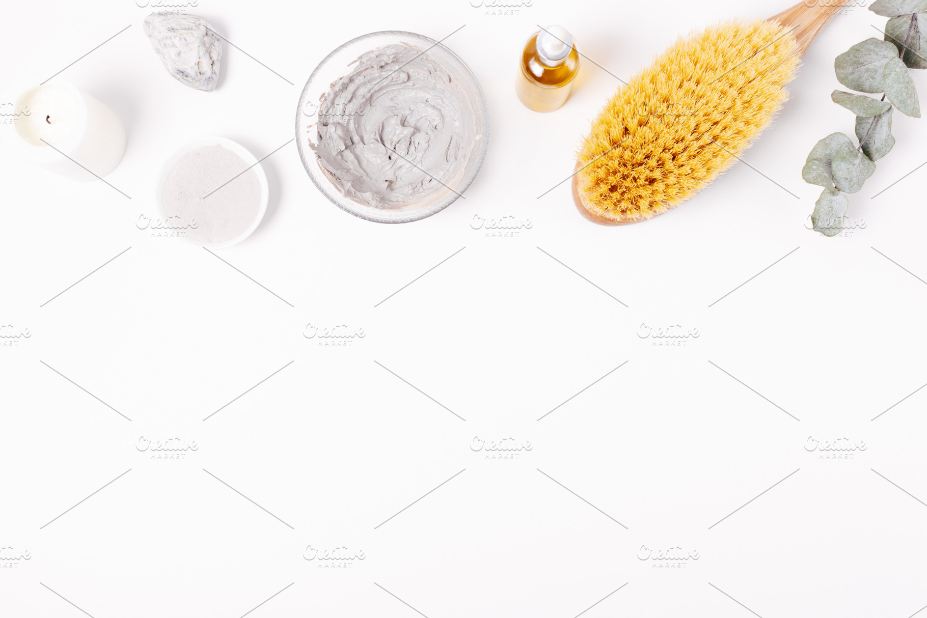 Home spa skin care set, natural clay mask, a Beauty & Fashion Photo by progressman