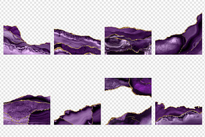 Purple & Gold Agate Borders