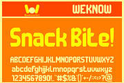 Snack Bite font, a Font by weknow (Thumbnail 1 of 8)