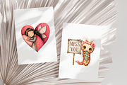VALENTINE DREAM ANIMALS CLIPART PACK, an Animal Illustration by Daring Digies (Thumbnail 7 of 8)