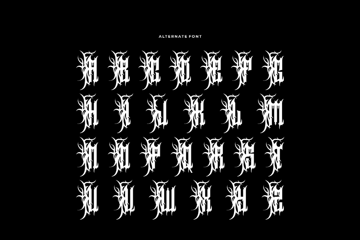Black Glemojir - Medieval Font, a Blackletter Font by QR Design Studio (Photo 7 of 9)