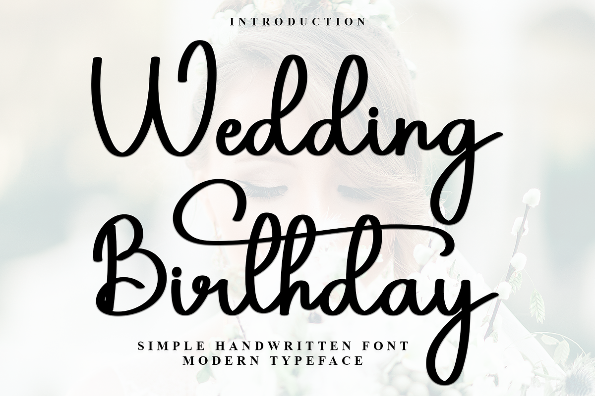 Wedding Birhday, a Handwritten Font by InermediaSTUDIO (Photo 1 of 7)