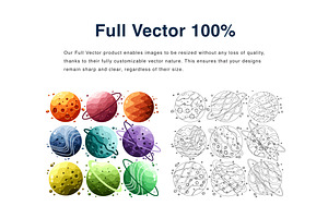 Planet Collection Vector Illustratio