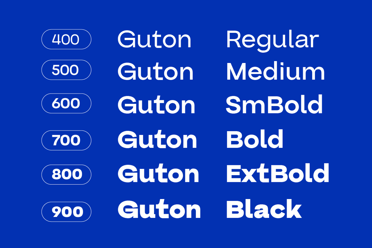 Guton Sans Serif Family, a Sans Serif Font by Yukita Creative (Photo 2 of 12)
