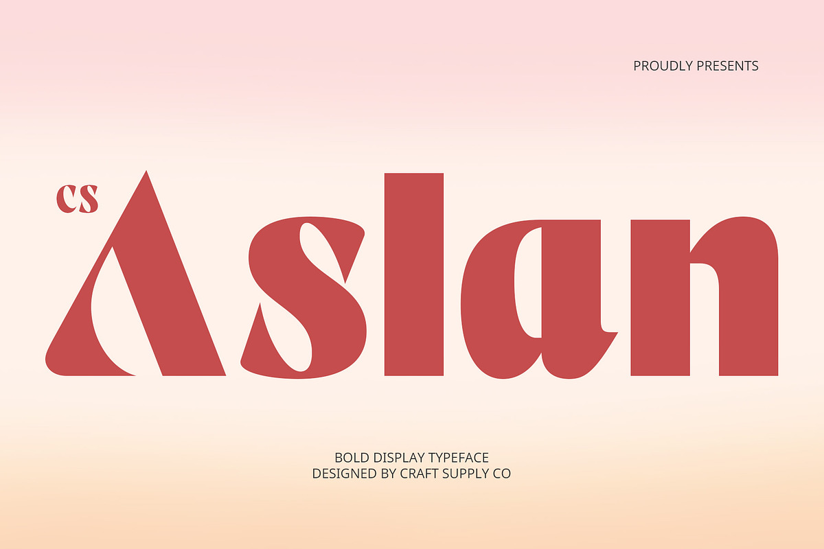 CS Aslan – Bold Font, a Sans Serif Font by Craft Supply Co. (Photo 1 of 8)
