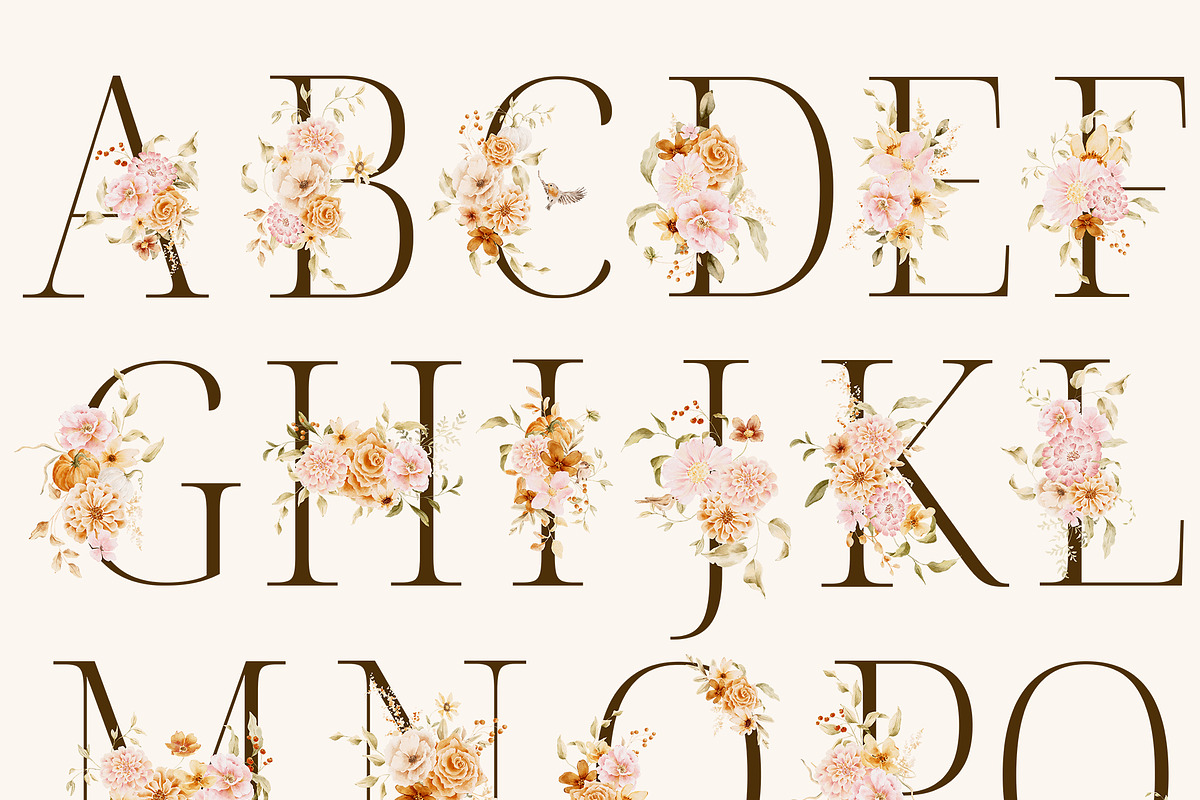 Autumn Watercolor Florals & Pumpkins, a Seasonal Illustration by Altea Design Studio (Photo 19 of 21)