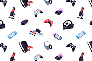 Video game devices set, backgrounds, a Technology Illustration by PaperTrident (Thumbnail 4 of 6)