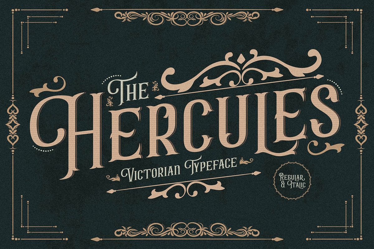 Hercules Victorian Typeface Font, a Sans Serif Font by Storytype Studio (Photo 1 of 14)