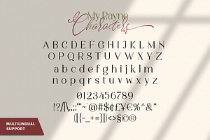 My Rayne - Stylish Serif Font