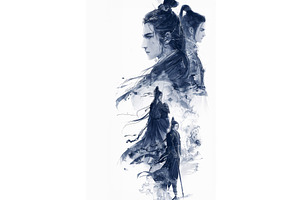 Asian inspired fantasy book cover or, an Illustration by tilialucida