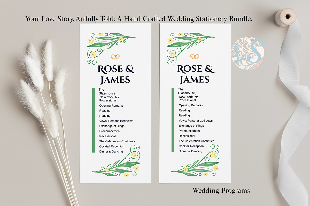 Botanical Wedding Invitation Suite, a Stationery Template by Little Creative Scribbles (Photo 4 of 7)