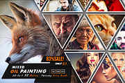 83%SALE! Mixed Oil Painting  Actions, an Action Add-On by Jacpot007 (Thumbnail 1 of 54)