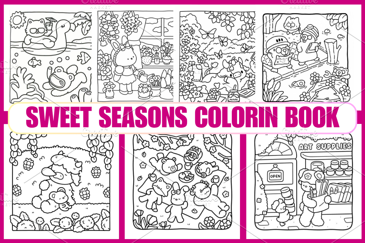 Sweet Seasons Coloring Book, a Seasonal Illustration by Coco Bloom (Photo 1 of 4)