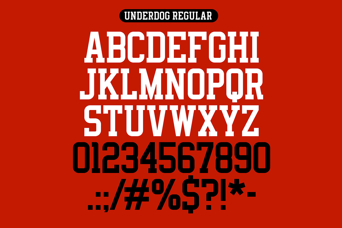 Underdog Round Typeface, a Font by MightySHORT (Photo 5 of 5)