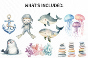 Cute Sea Life Clipart, an Illustration by PassionPNGcreation (Thumbnail 4 of 13)