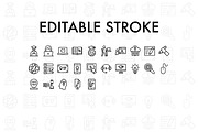 25 education line icon symbol, an Outline Icon by khalwa.studio (Thumbnail 2 of 3)