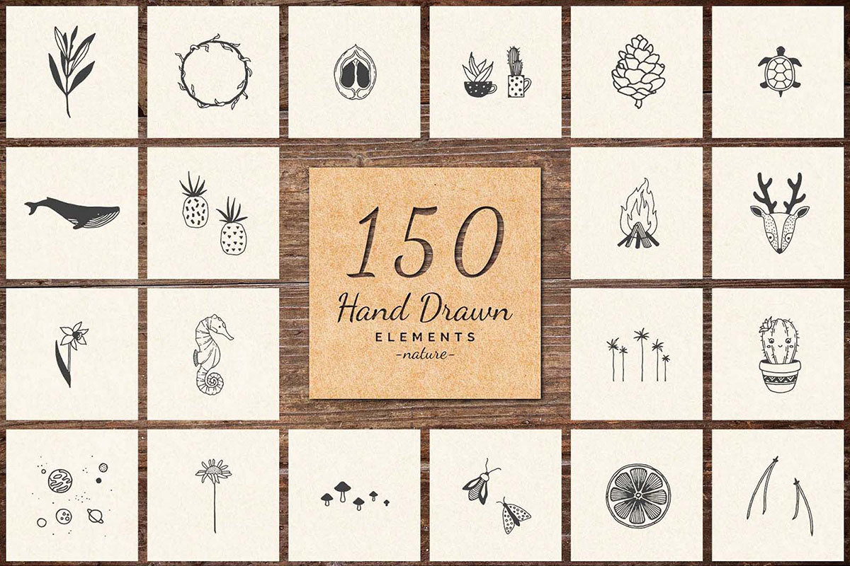 2000 Hand Drawn Elements, an Animal Illustration by Michael Rayback Design (Photo 2 of 29)