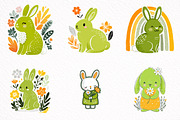 Spring Baby Bunny Clipart, an Illustration by DreamArtGraphic (Thumbnail 7 of 8)
