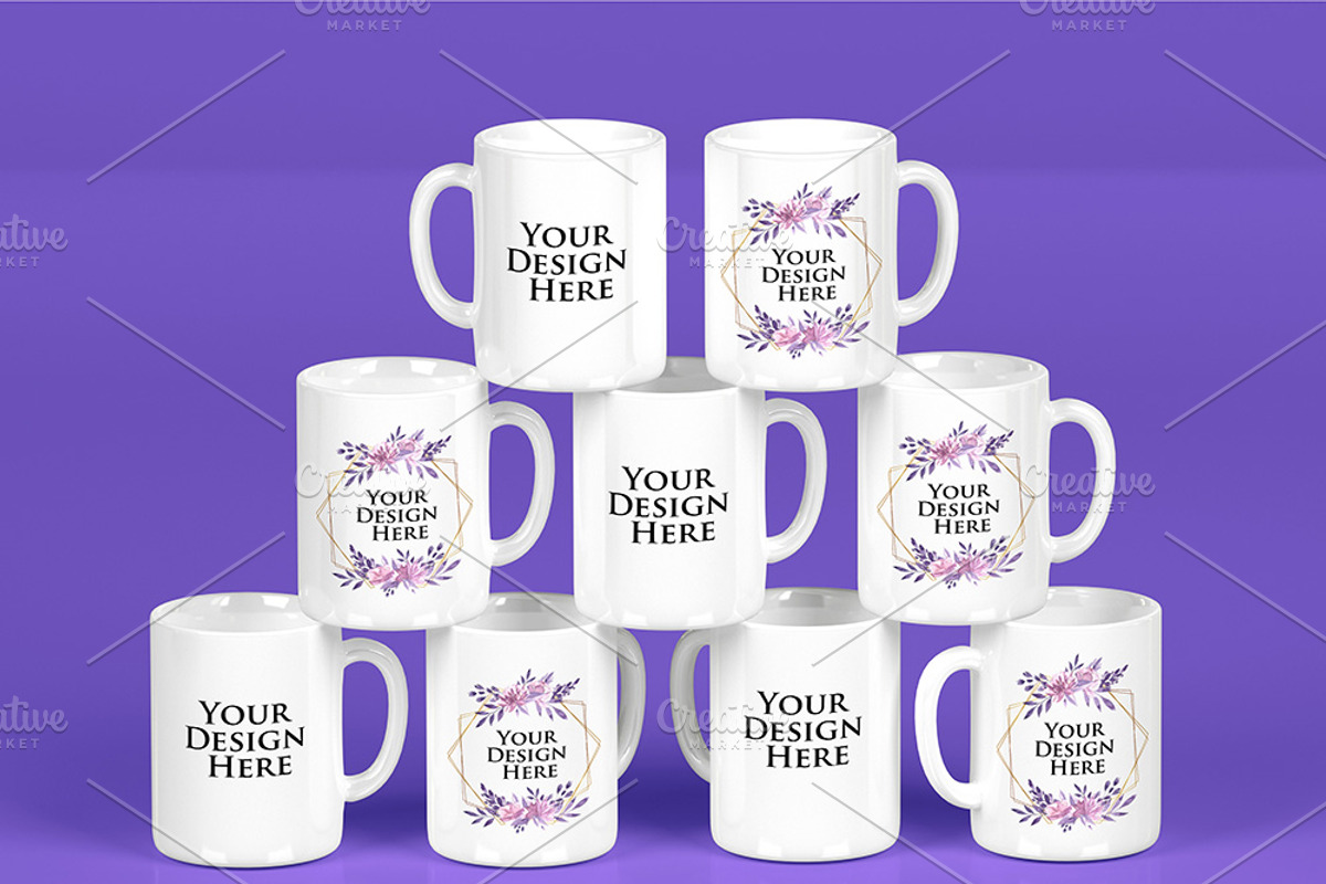 Set 3 scene - Stacked Mugs Mockup, a Product Mockup by Milan Mockup (Photo 5 of 10)