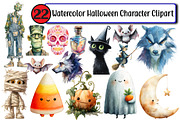 Watercolor Halloween Character, an Illustration by Design Market (Thumbnail 1 of 3)