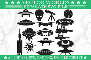 Spaceship Svg, Alien, Space Svg