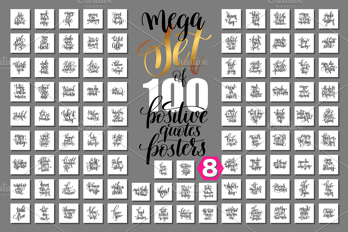 1000+200 POSITIVE QUOTES POSTERS, a Flyer Template by karakotsya (Photo 10 of 14)