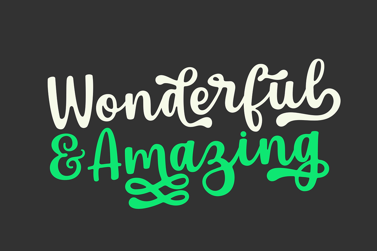 Carvile - Rounded Calligraphy Font, a Script Font by HRDR (Photo 8 of 10)