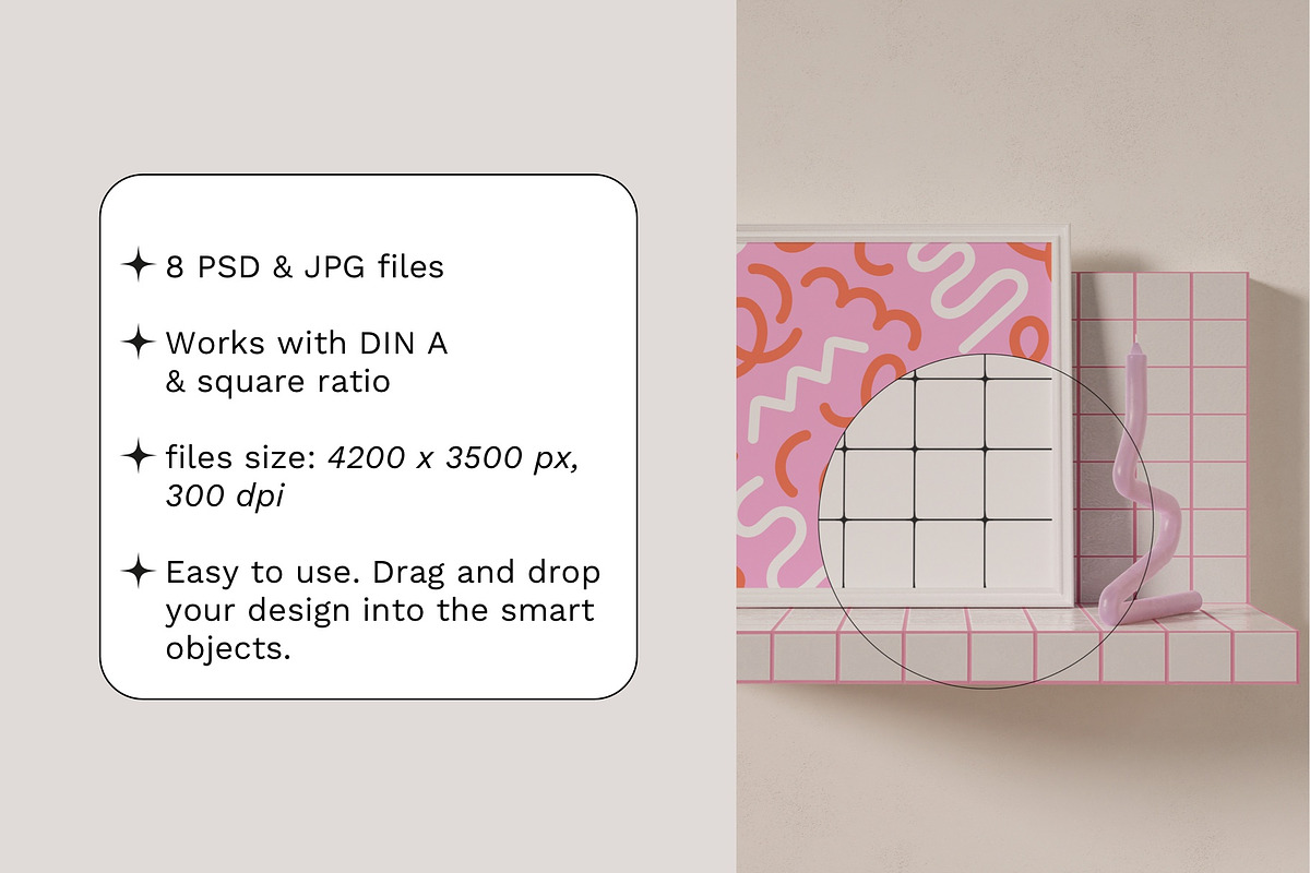 Interior frame mockup bundle PHOEBE, a Print Template by Bonumo (Photo 3 of 15)