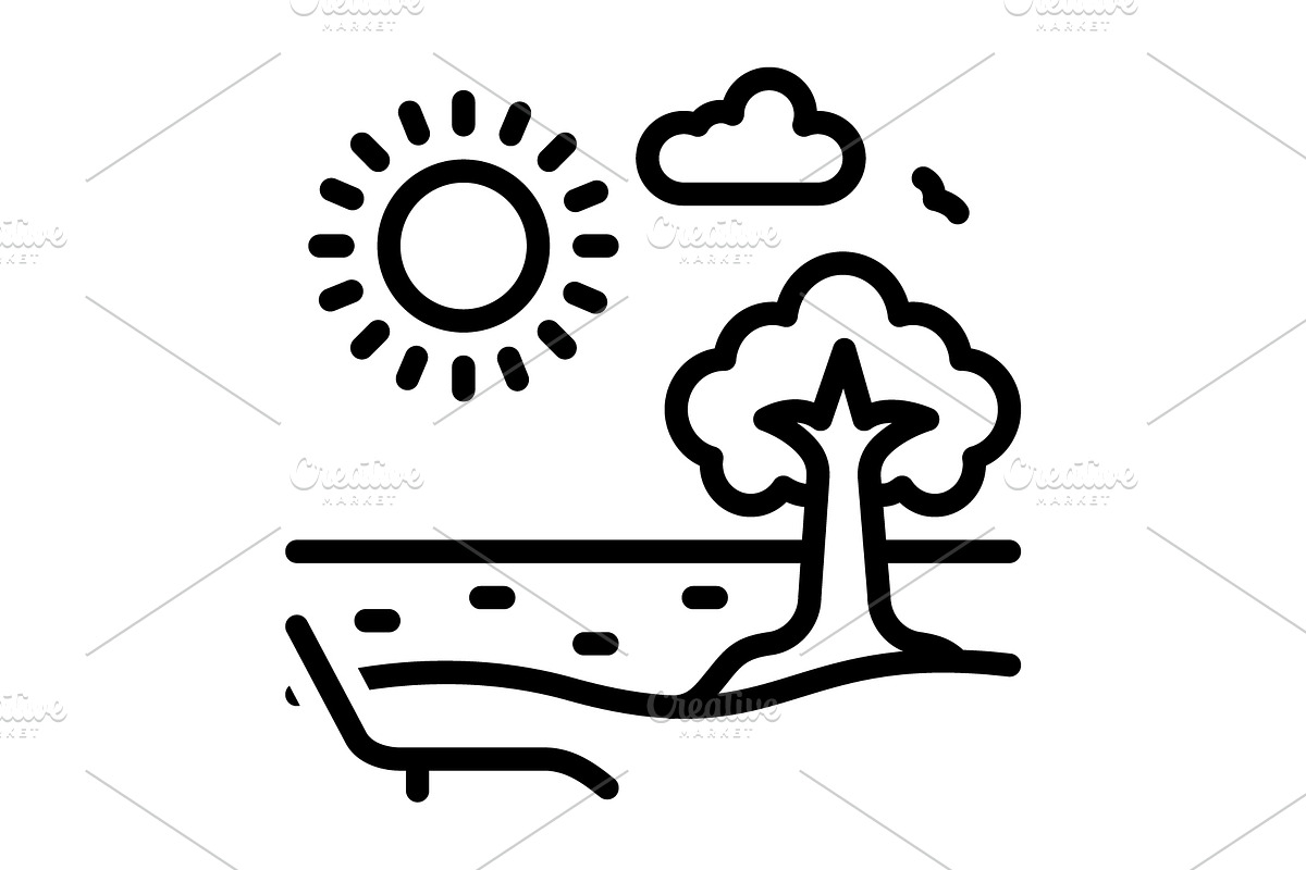 Summer summertime black icon, an Outline Icon by Creative priyanka