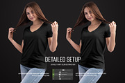 4 Mockup Woman V-Neck T-Shirt, a Shirt Mockup by Grow Design Craft Studio (Thumbnail 7 of 9)