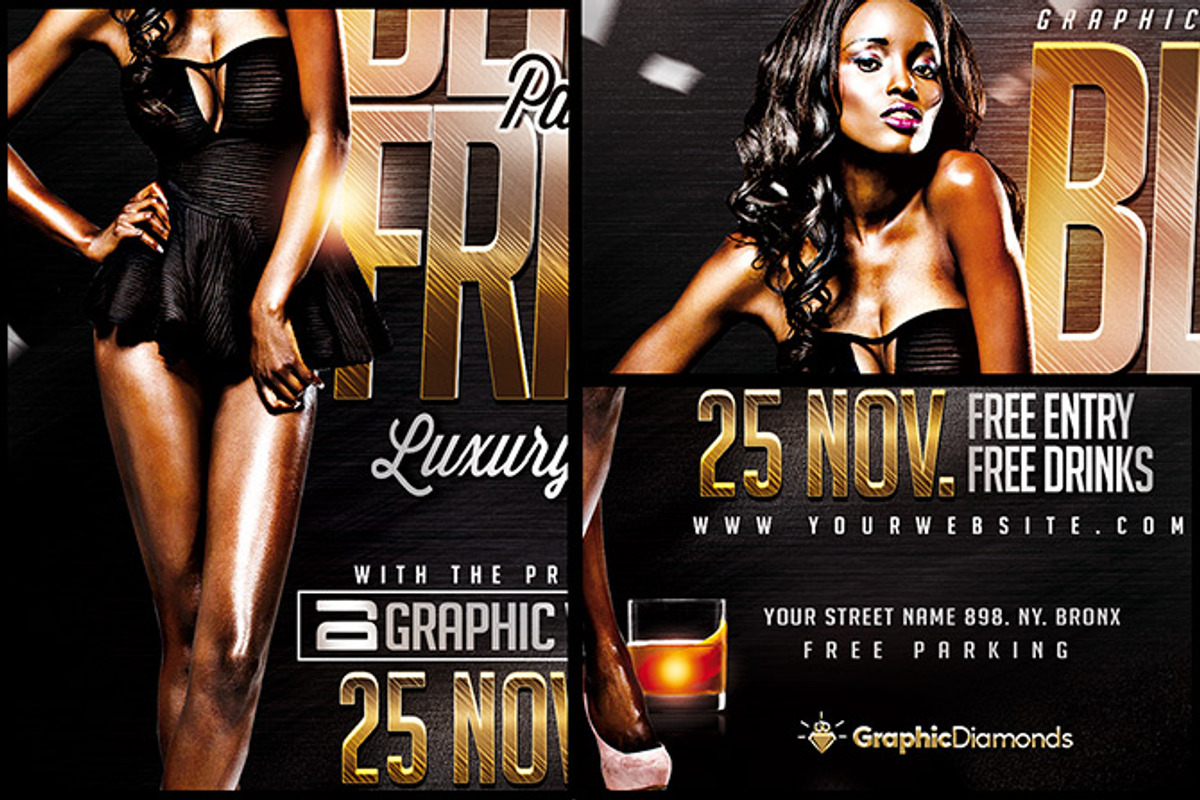Black Friday Party Flyer PSD, a Flyer Template by GraphicDiamonds (Photo 3 of 4)