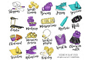 Fitness Planner Icons Clip Art, an Illustration by Collart Studio (Thumbnail 2 of 4)