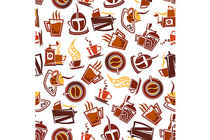 Coffee Pots And Grinders Pattern