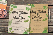 Wedding Leaves Invitation Template, an Invitation Template by Graphicfy Templates (Thumbnail 1 of 3)
