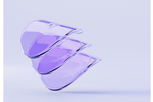 3d render glass transparent circle, a Textures & Material 3D Model by Marozhkastudio