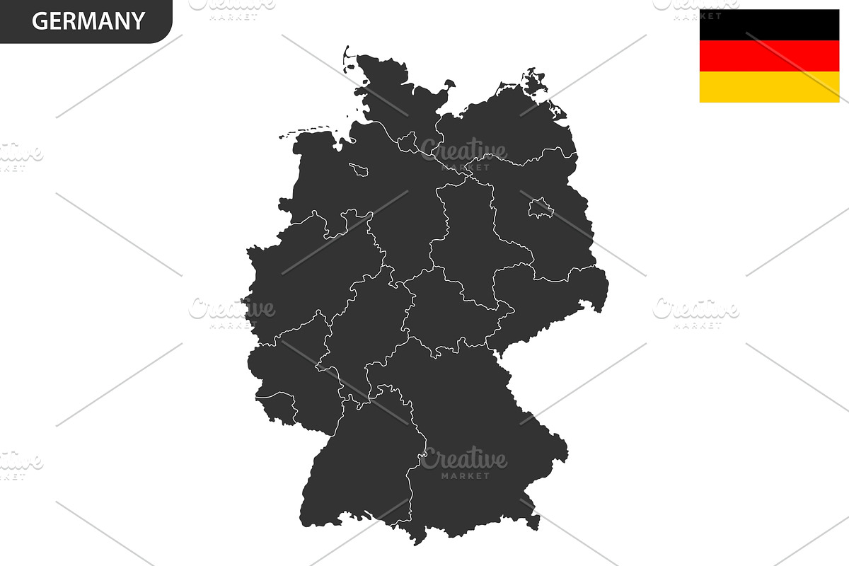 Detailed map of Germany, an Illustration by Vector Shop (Photo 5 of 5)